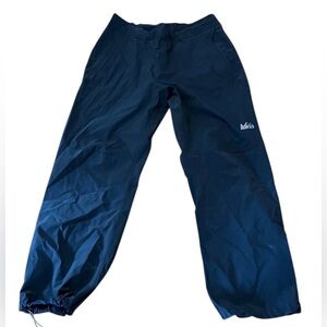 REI Pants Men Large Grey E1 Elements Waterproof Shell Lined Full Side Zip M EUC